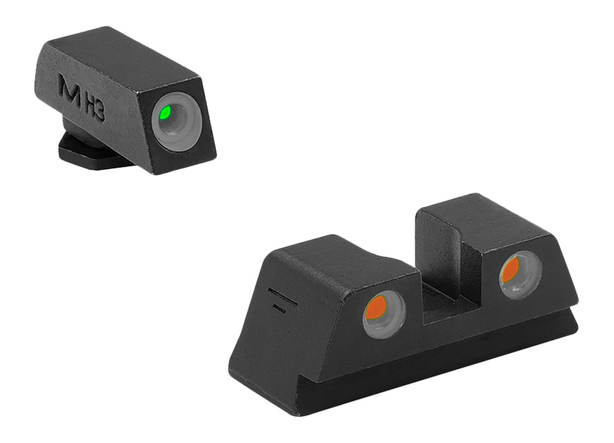 Meprolight USA 102203301 Tru-Dot Sight Set Green Tritium/Orange Tritium/Bla
