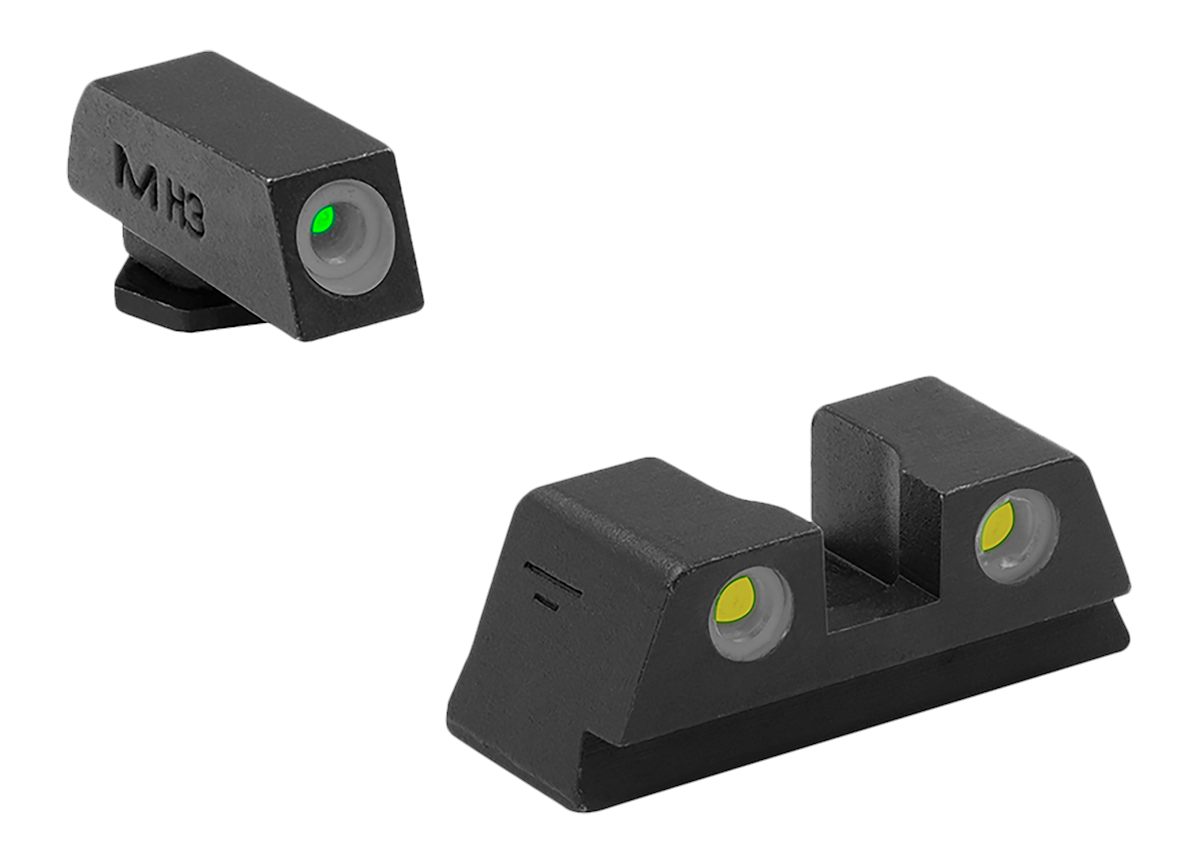 Meprolight USA 102203201 Tru-Dot Green Tritium White Outline Front Sight-Ye
