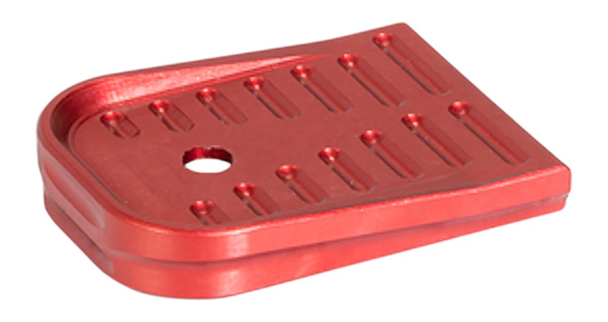 Timber Creek Outdoors GLMFPR Glock 17/19 Magazine Floor Plate Red Aluminum