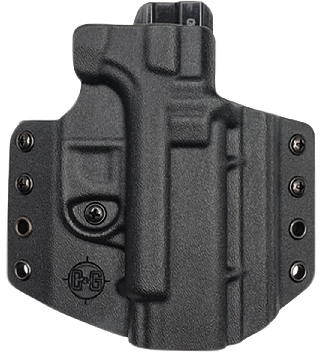 C G Arms Holsters 0006100 Covert OWB Black Kydex Belt Loop Fits Glock 19 23
