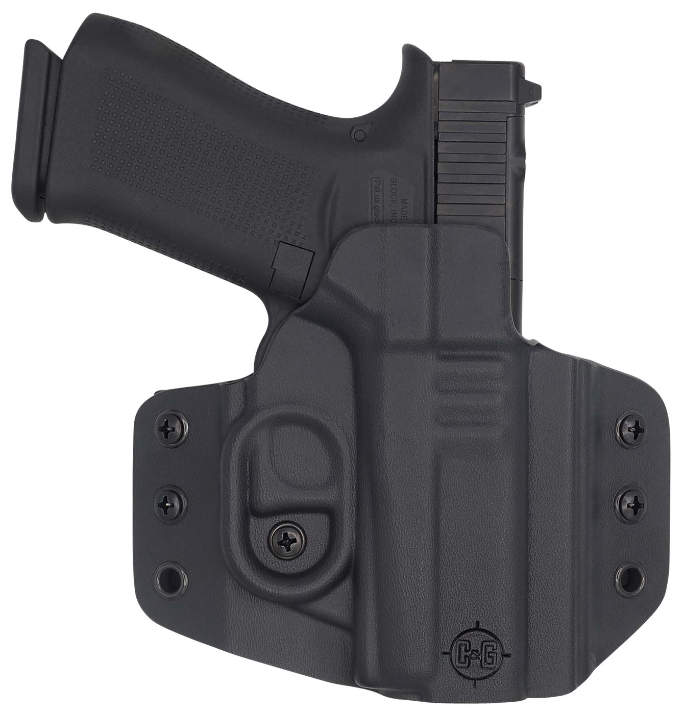 C G Arms Holsters 0060100 Covert OWB Black Kydex Belt Loop Glock 43/43X/MOS