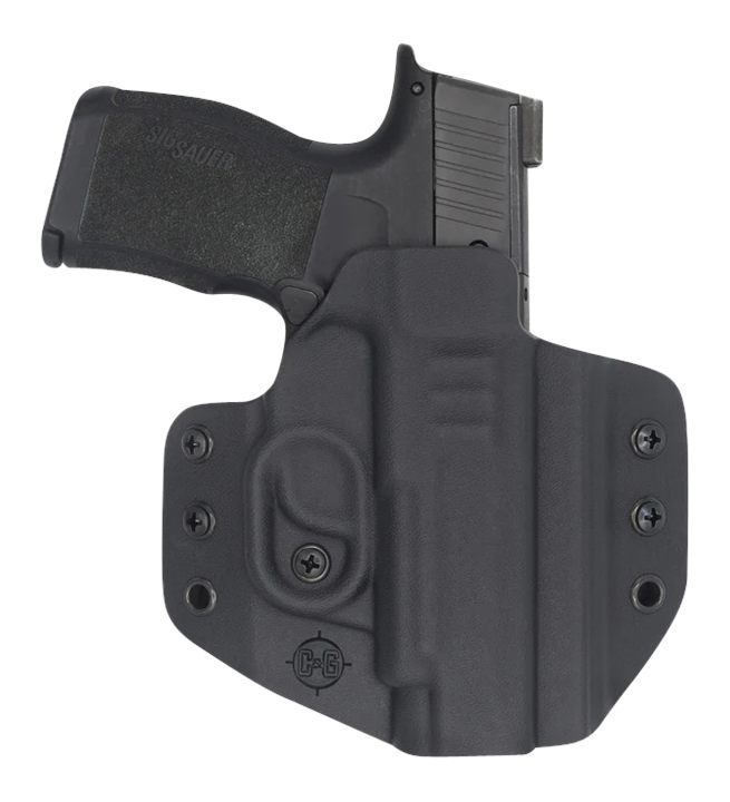 C G Arms Holsters 0250100 Covert OWB Black Kydex Belt Loop Fits Sig P365 XL