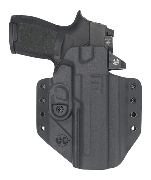 C G Arms Holsters 0280100 Covert OWB Black Kydex Belt Loop Fits Sig P320 M1