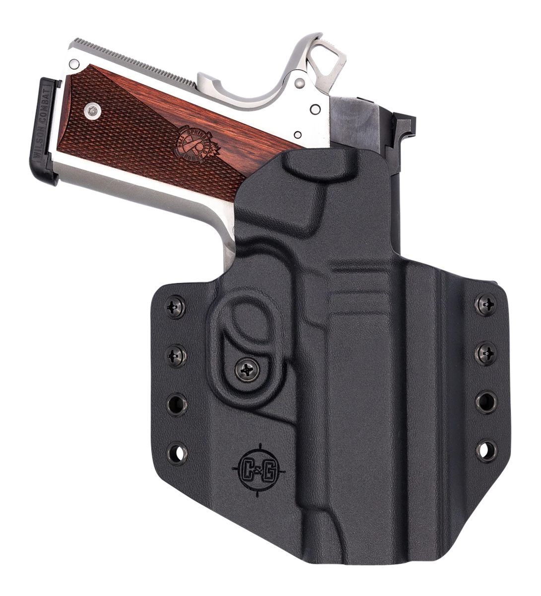 C G Arms Holsters 1856100 Covert OWB Black Kydex Belt Loop Fits 1911 4.25in