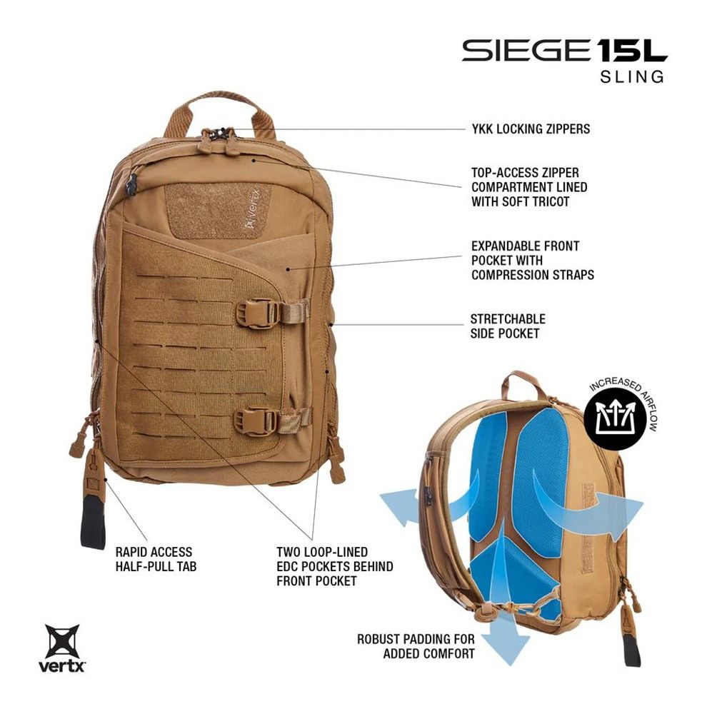 Fechheimer Vertx VTX5306 Siege Tactical Sling Nylon Black view 3