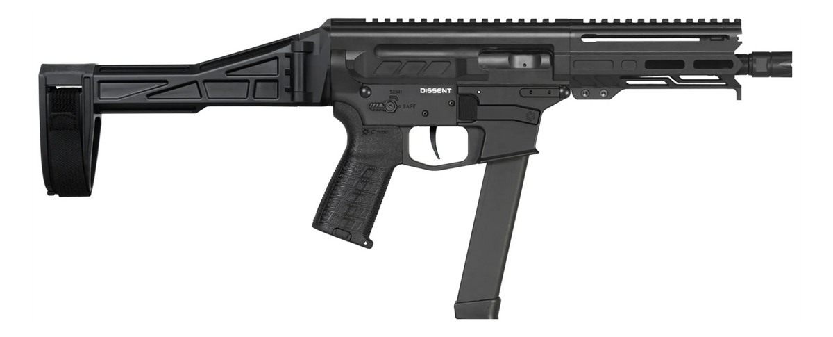 CMMG DISSENT MKGS PISTOL 9MM 6.5 ARMOR BLK BRACE