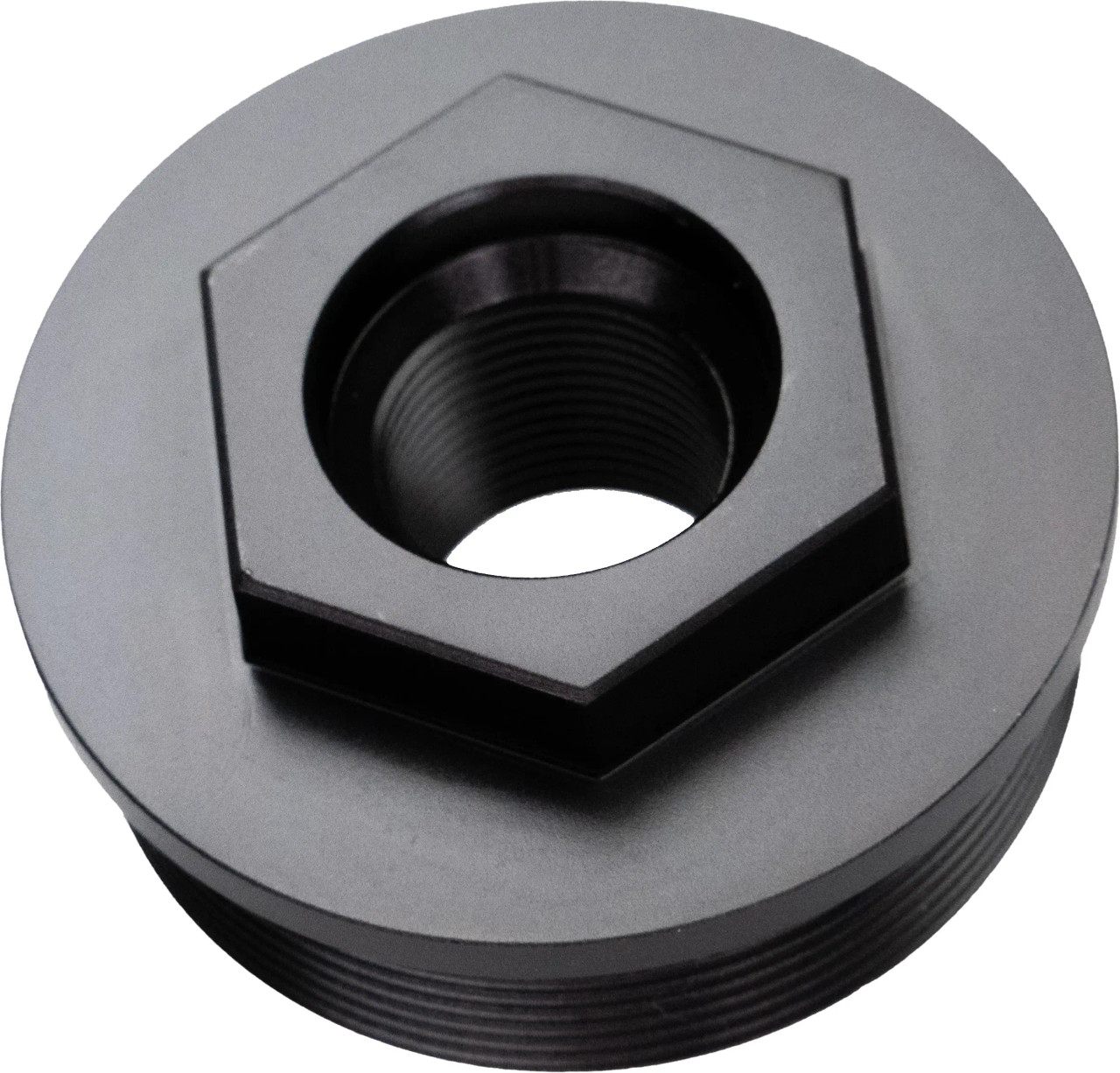 CMMG 11DB017 Zeroed HUB Mount Fits 1/2inx28 Stainless Steel Black
