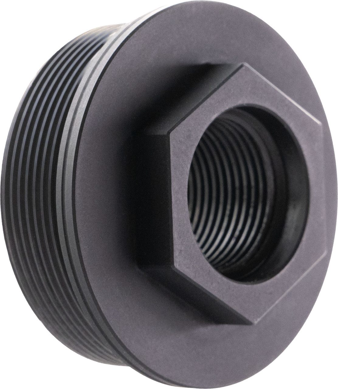 CMMG 11DB016 Zeroed HUB Mount Fits 5/8inx24 Stainless Steel Black