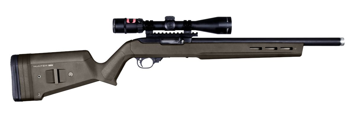 Magpul MAG548-ODG Hunter X-22 Stock Fixed Adjustable Comb Green Synthetic f