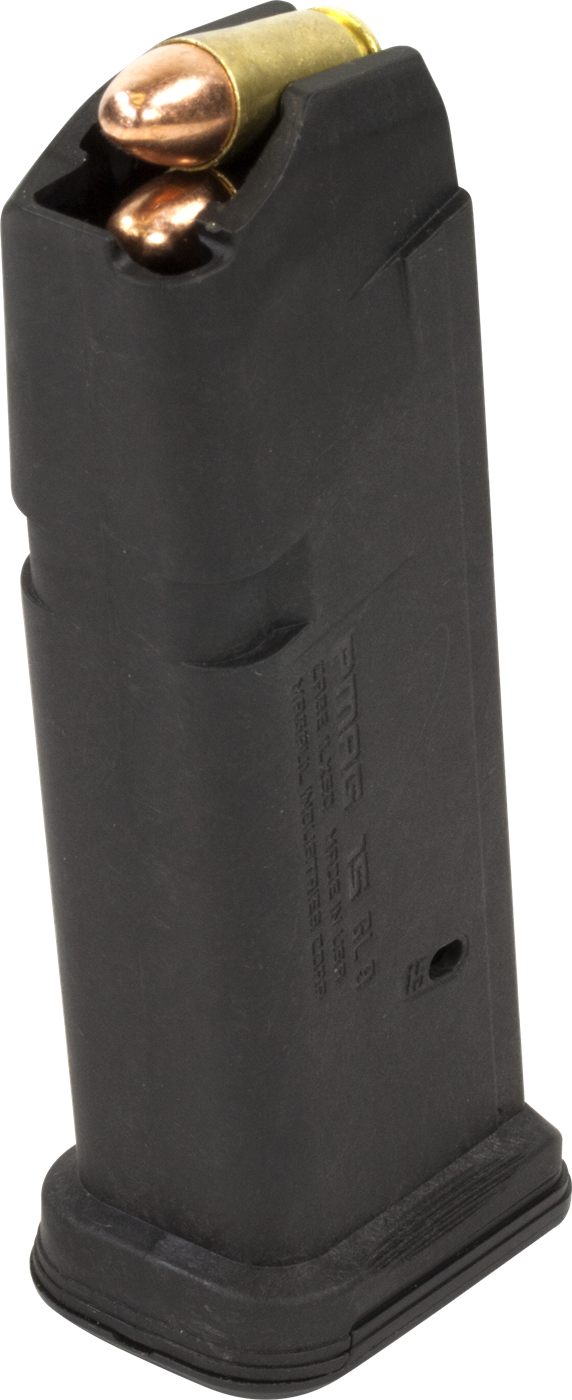 Magpul MAG550BLK PMAG GL9 15rd 9mm Luger Compatible w/Glock 19 Black Polyme