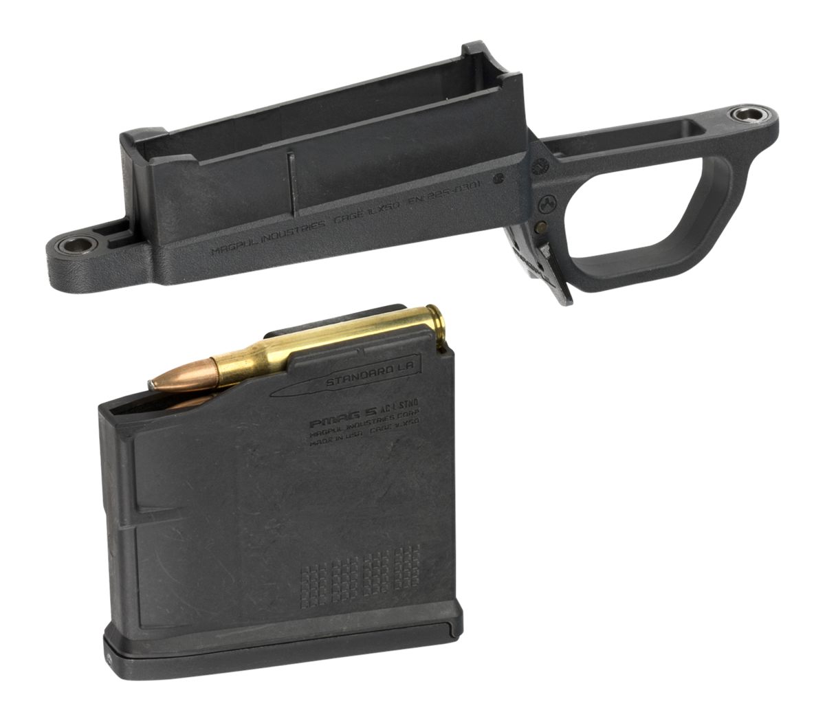 Magpul MAG489-BLK Bolt Action Well Hunter 700L Stock Made of Polymer w/ Bla