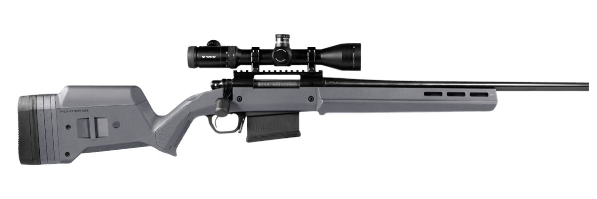 Magpul MAG483-GRY Hunter 700 Stock Fixed with Aluminum Bedding Adjustable C