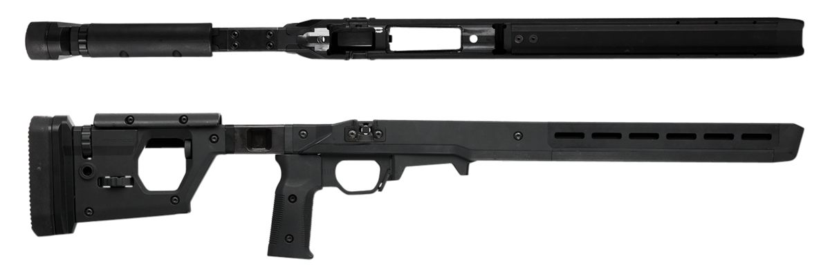 Magpul MAG997-BLK Pro 700 Stock Fixed w/Aluminum Bedding Black Synthetic fo