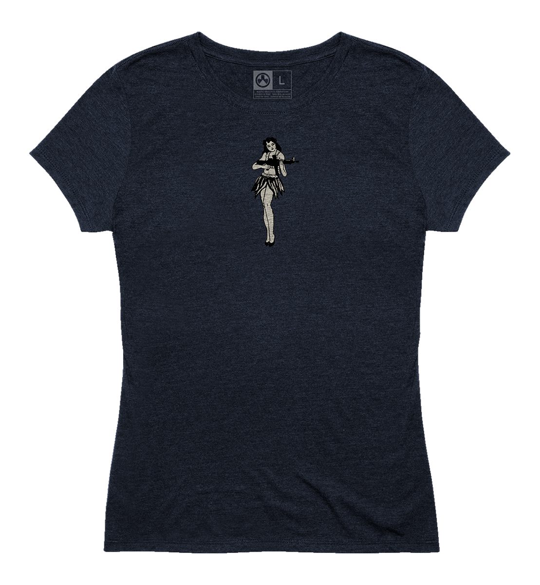 Magpul MAG1124410XS Hula Girl CVC Women's Navy Cotton/Polyester/Rayon Short