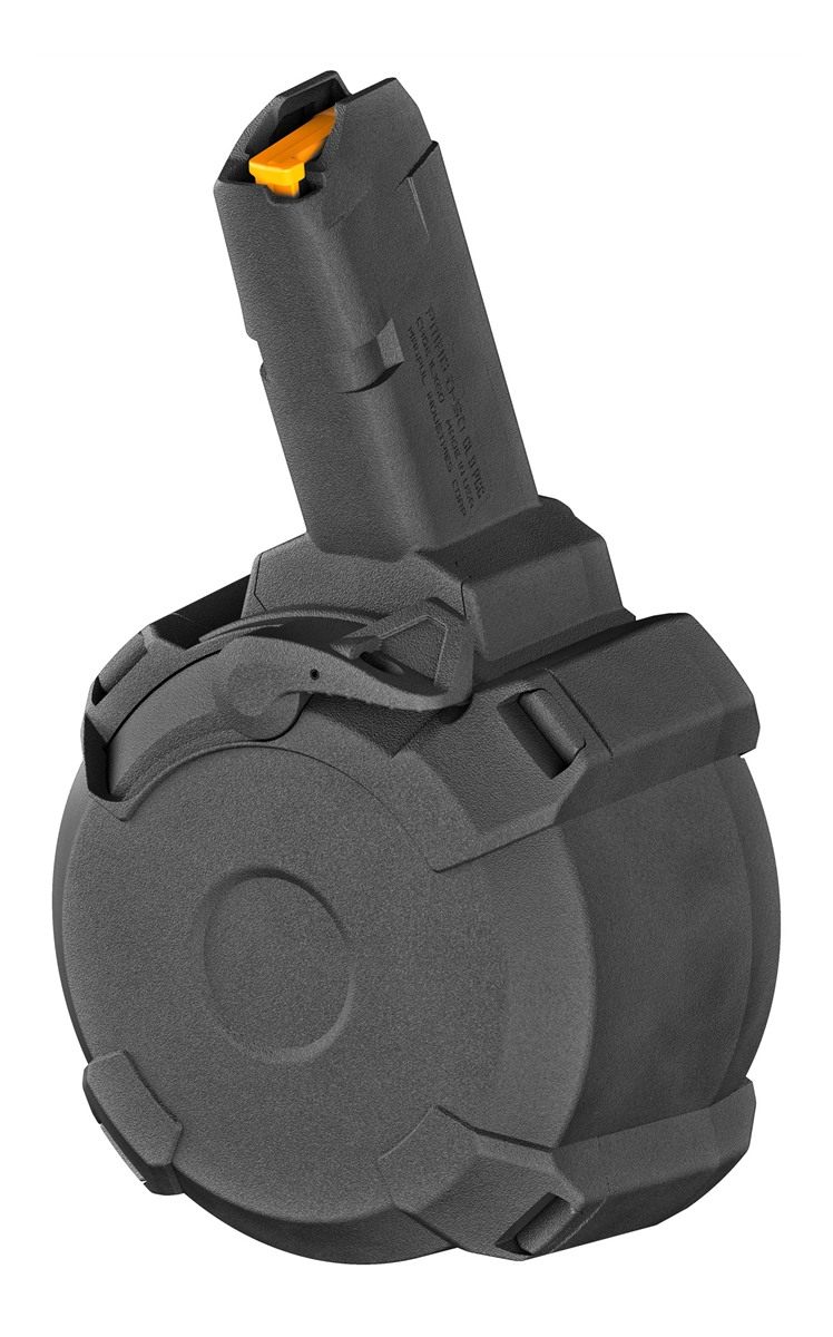 Magpul Accessories MAG1137BLK PMAG D-50 GL9-PCC 50rd Drum 9mm Luger Black P