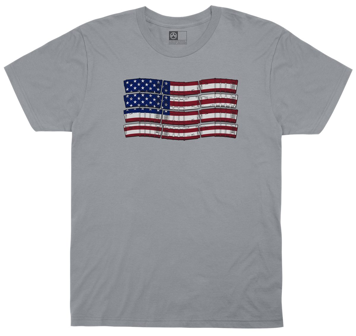 Magpul MAG1180-010 American Flag Charcoal Gray Cotton/Polyester Short Sleev
