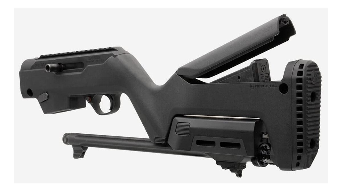 Magpul MAG1076-BLK PC Backpacker Black Synthetic Ruger Carbine Stock view 3