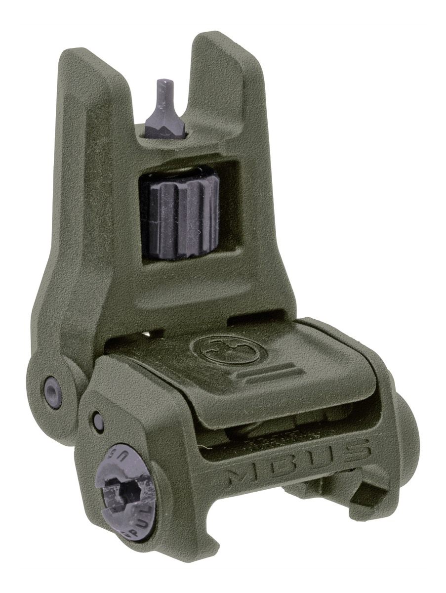 Magpul Mbus 3 Flip-Up Backup Iron Sights, Olive Drab Green, Front