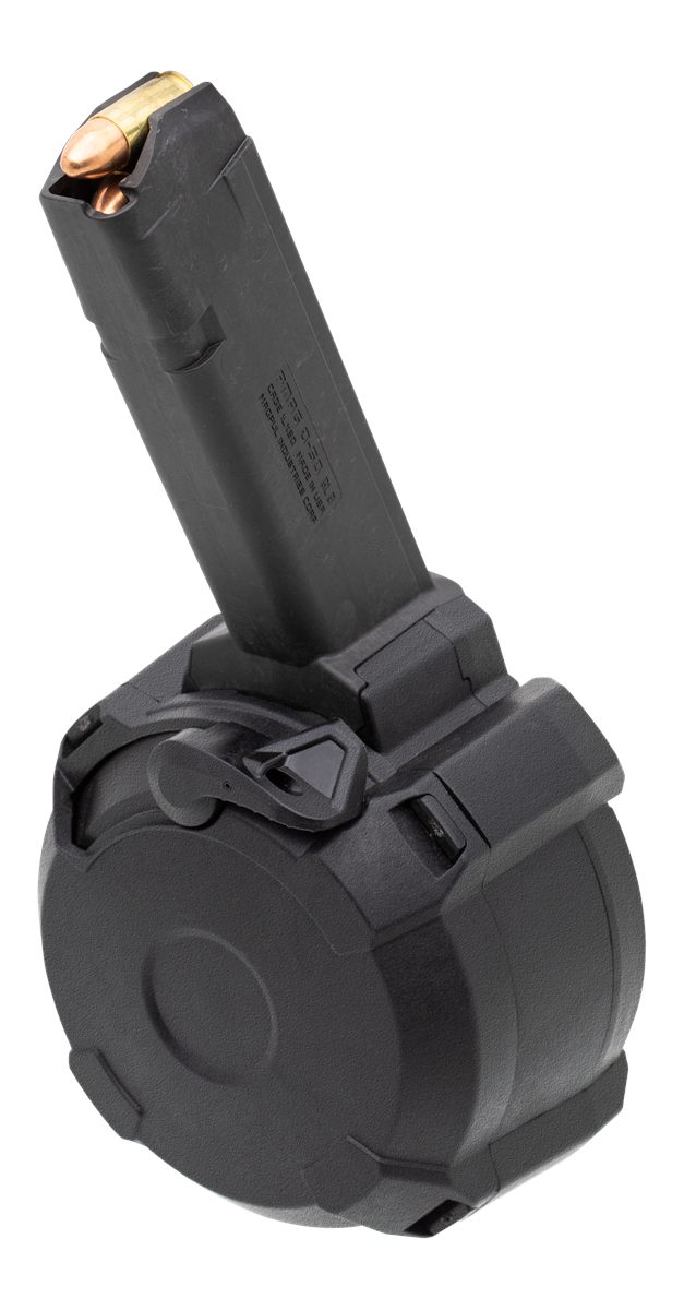 Magpul MAG1033BLK PMAG GL9 50rd Drum 9mm Luger Compatible w/Glock Black Pol