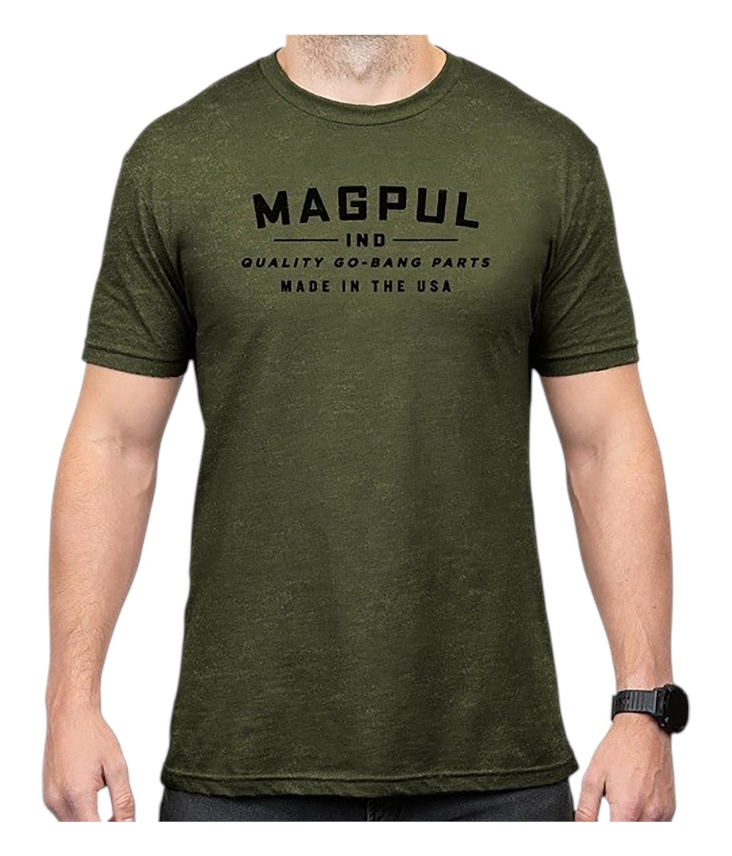 Magpul MAG1112-317 Go Bang Parts Olive Drab Heather Cotton/Polyester Short