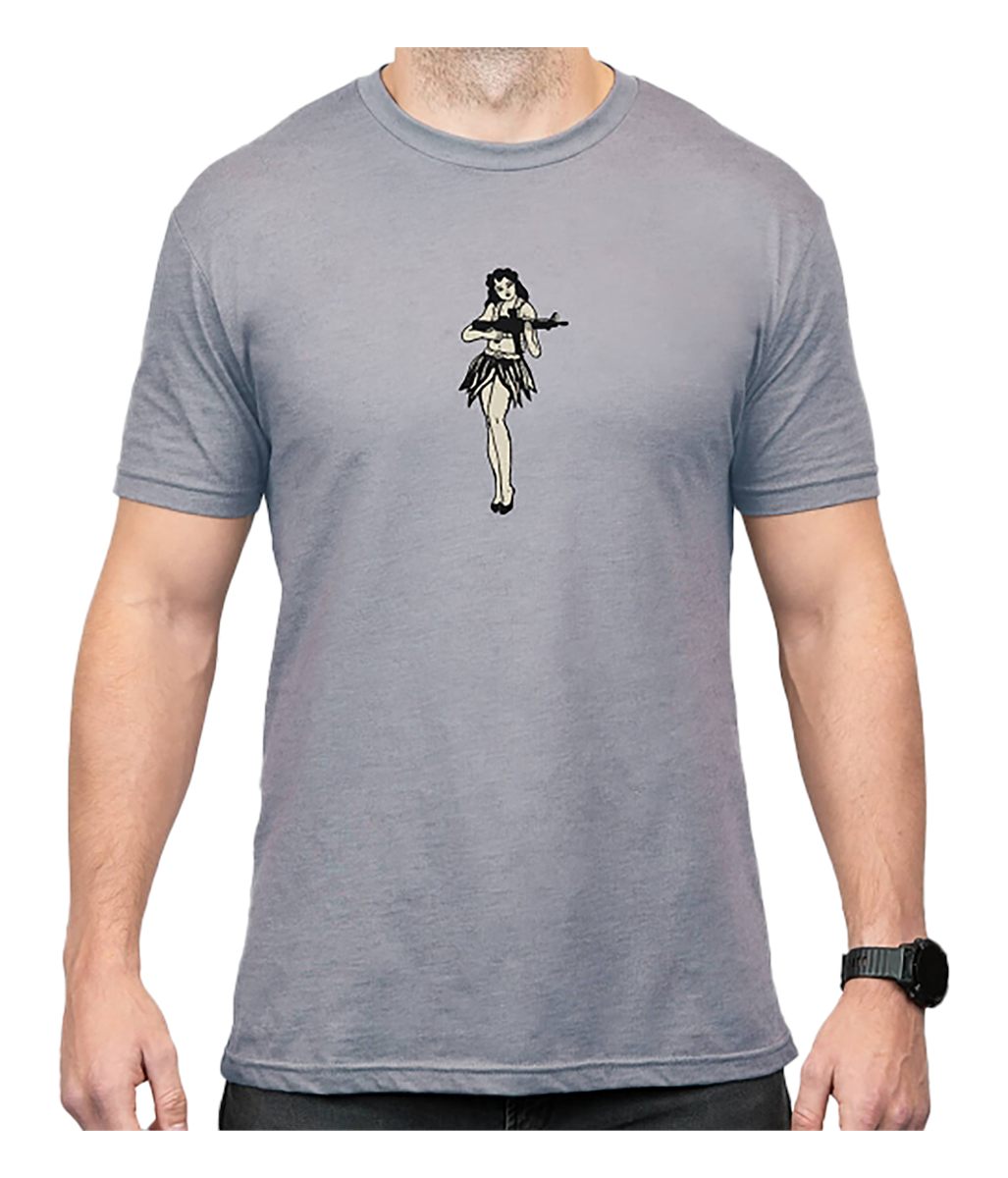 Magpul MAG1117-041 Hula Girl Grey Cotton/Polyester Short Sleeve Medium