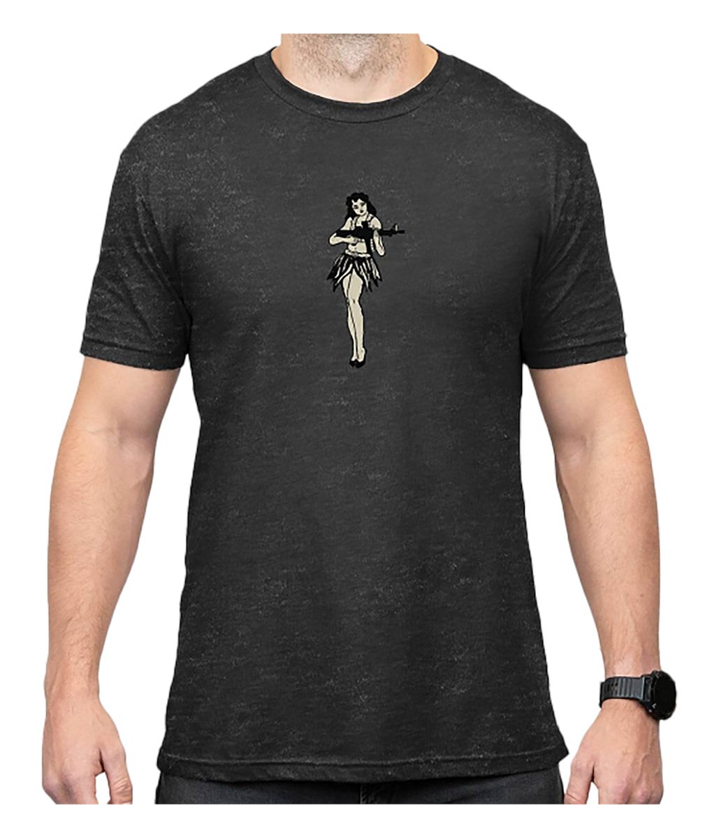 Magpul MAG1117-010-2XL Hula Girl CVC Charcoal Gray Cotton/Polyester Short S