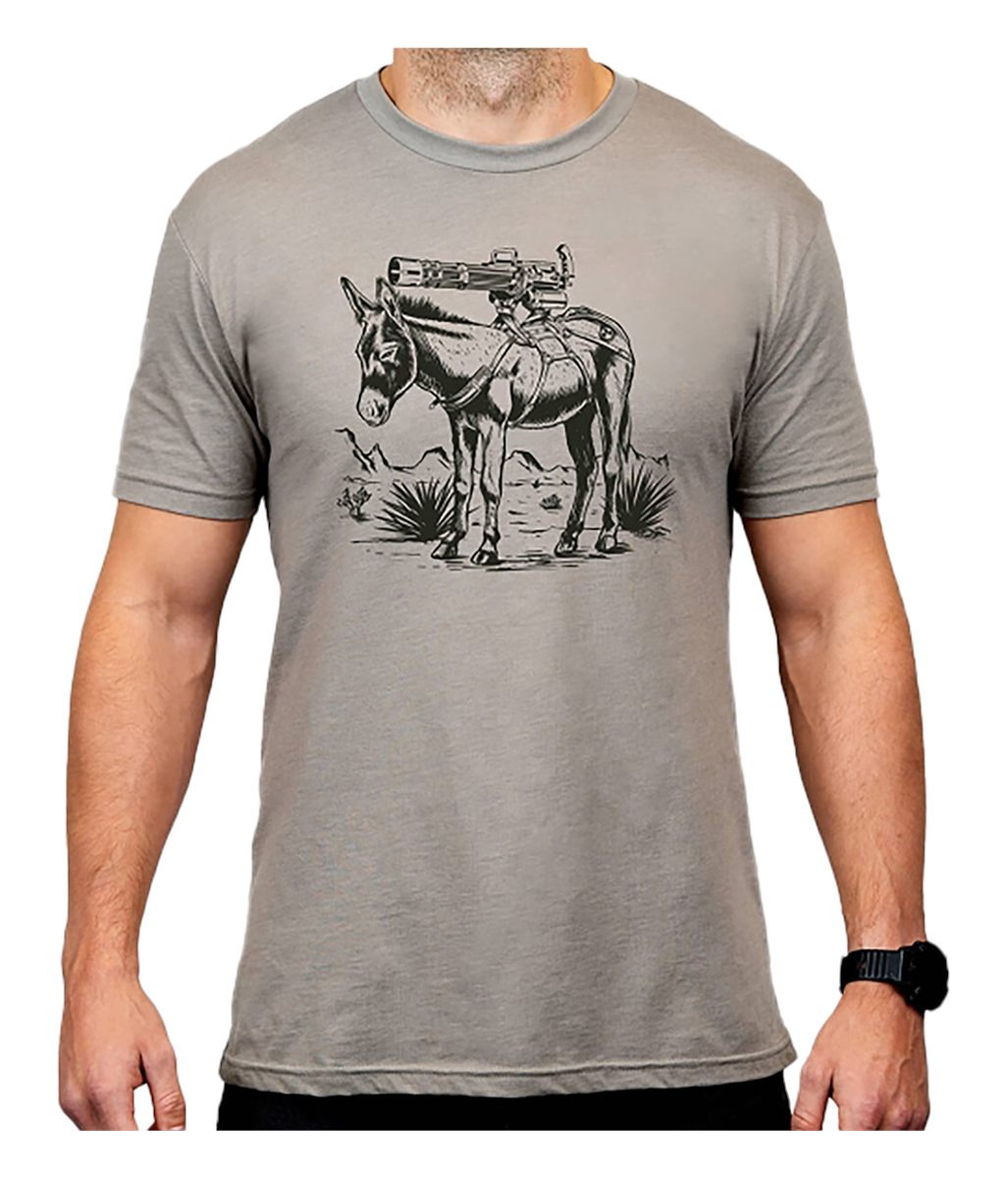 Magpul MAG1528-041-M Burro CVC Stone Gray Heather Cotton/Polyester Short Sl