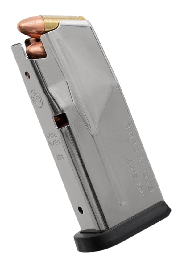 Magpul MAG1489SST Amag 10rd 9mm Fits Sig P365 Silver Stainless Steel
