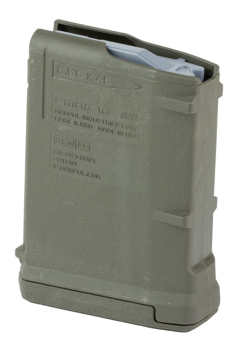 Magpul MAG559ODG PMAG GEN M3 10rd 5.56x45mm/223 Rem OD Green Polymer