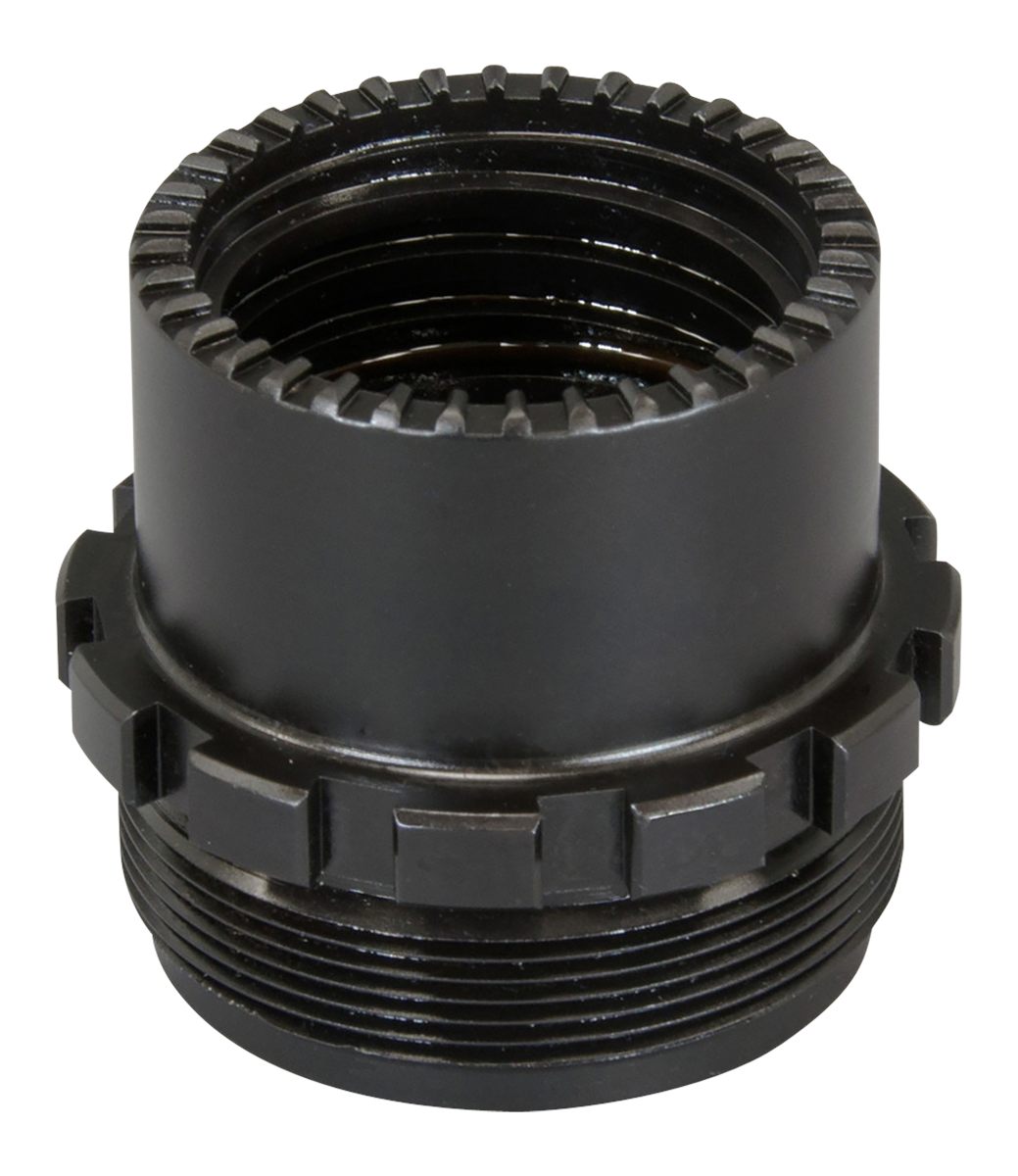 Yankee Hill Machine 3060 Phantom QD Adapter 1-3/8in-24 tpi, Black Stainless