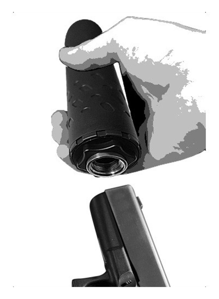 Yankee Hill Machine YHM 45 ACP Sidewinder M2 Direct Thread Suppressor Alumi view 3