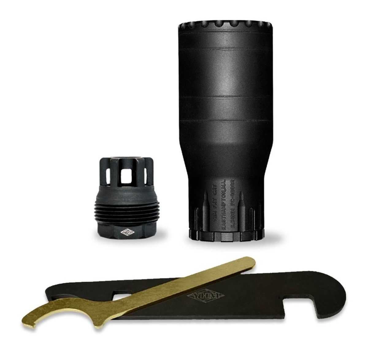 Yankee Hill Machine YHM Fat Cat 5.56mm QD Suppressor w/Mini sRx Muzzle Brak view 2