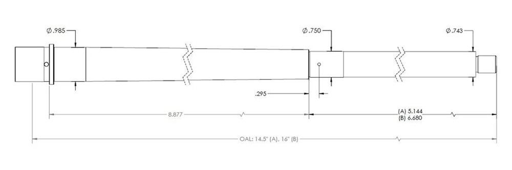 Proof Research AR-15 Rifle Barrel .223 Wylde 16in 5/8x24 Threaded Stainless