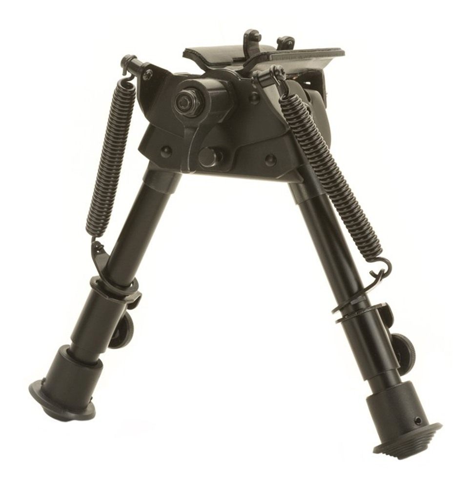 Tac Shield Sport Ridge 6in-9in Heavy Duty Adjustable Pivoting Bipod, Black