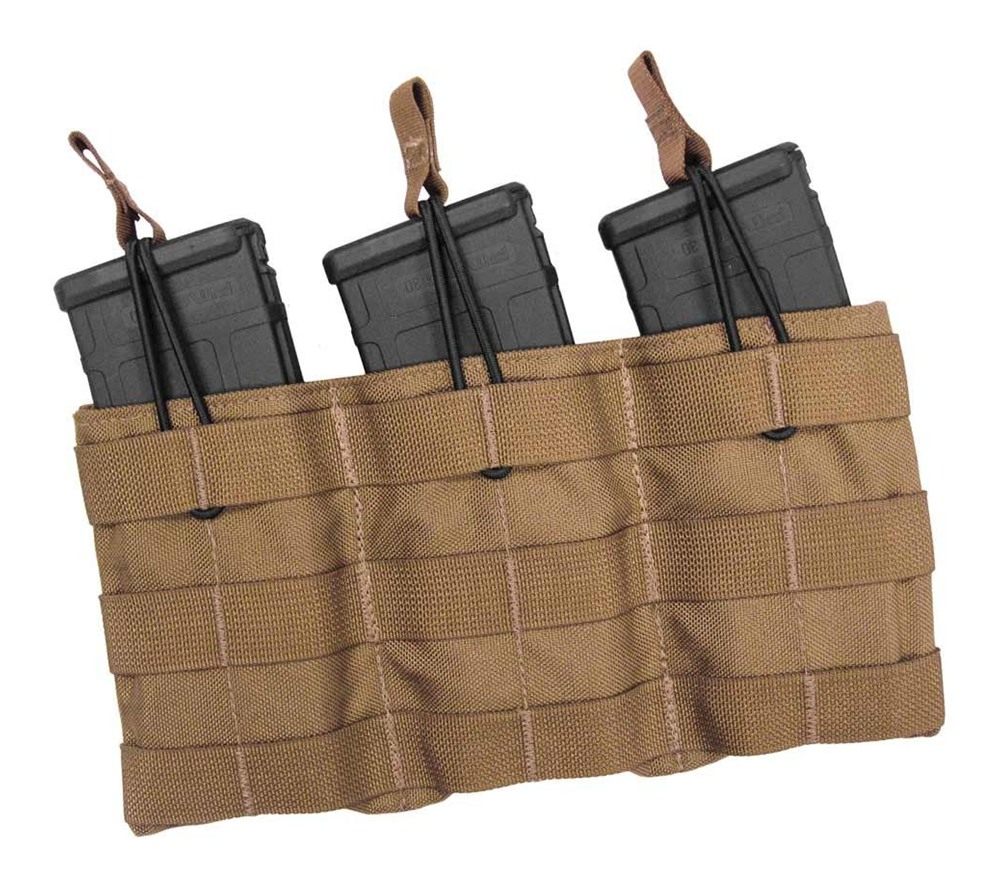 Tac Shield Triple Speed Load Rifle Molle Pouch, Coyote (T3508CY)