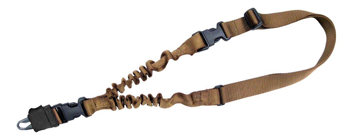 Tacshield T6010CY Shock Sling Coyote Tan Webbing Single-Point Rifle/Shotgun