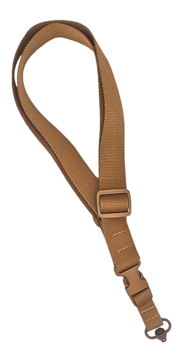 TacShield CQB Single Point Sling QD Push Button Swivel Coyote Brown