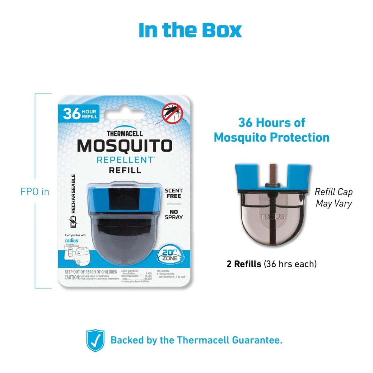 Thermacell Repellents ER236 Refills Black/Blue 20 ft Unscented Repels Mosqu view 2