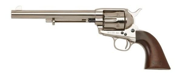 Cimarron Cavalry Scout 45LC FS 7.5in Polished Nickel/Walnut