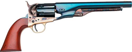 Cimarron 1860 Army Fluted 8in 44 CAL Charcoal Blued Walnut