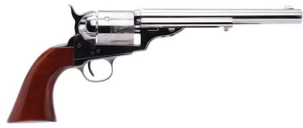 Cimarron 1872 Open TOP Army 45LC 7.5in FS Nickel Walnut
