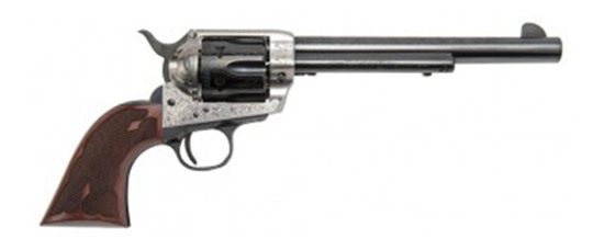 Cimarron Frontier 45LC PW FS 7.5in Engraved Silver/BL WAL