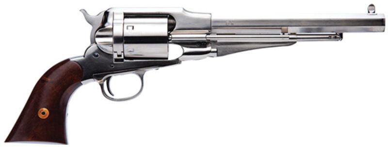 Cimarron 1858 NEW Model Army 45LC FS 8in Nickel Walnut