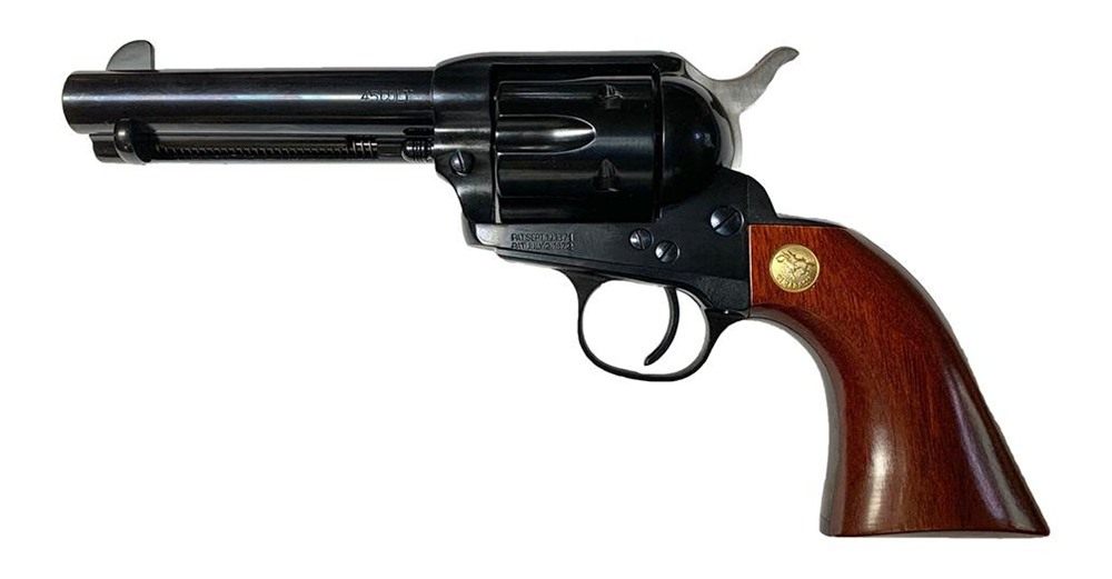 Cimarron Fac Pistoleer Handgun .45 Colt 6rd Capacity 4.75in Blued with Waln view 2
