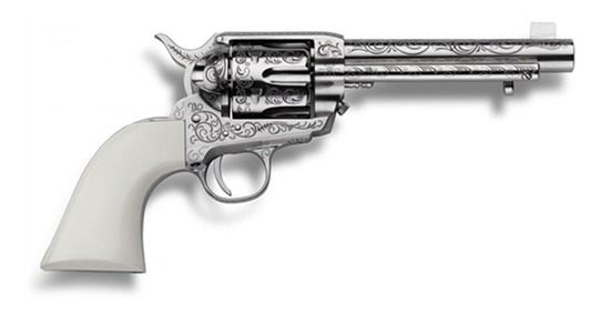 Cimarron BAT Masterson Frontier .45LC 5.5in Revolver Laser Engraved