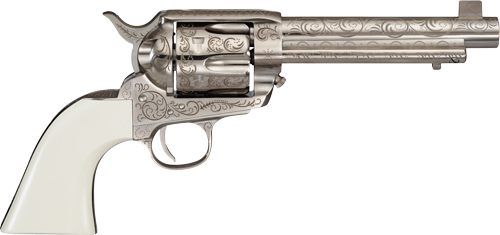 Cimarron BAT Masterson Frontier .45LC 5.5in Revolver Laser Engraved view 2