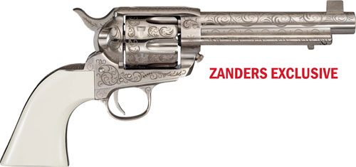 Cimarron BAT Masterson 357MAG PW FS 5.5in Engraved Nickel