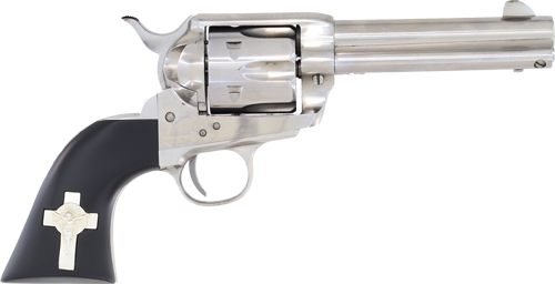 Cimarron Holy Smoker 357MAG FS 4.75in White/Silver Cross Black view 2