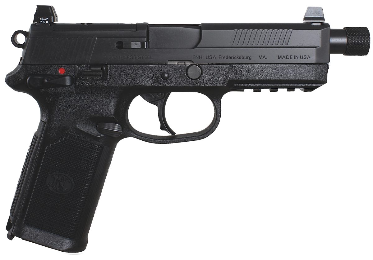 FN America 66966 Tactical 45 ACP 15+1 5.30in Steel Threaded Barrel Black Op view 2