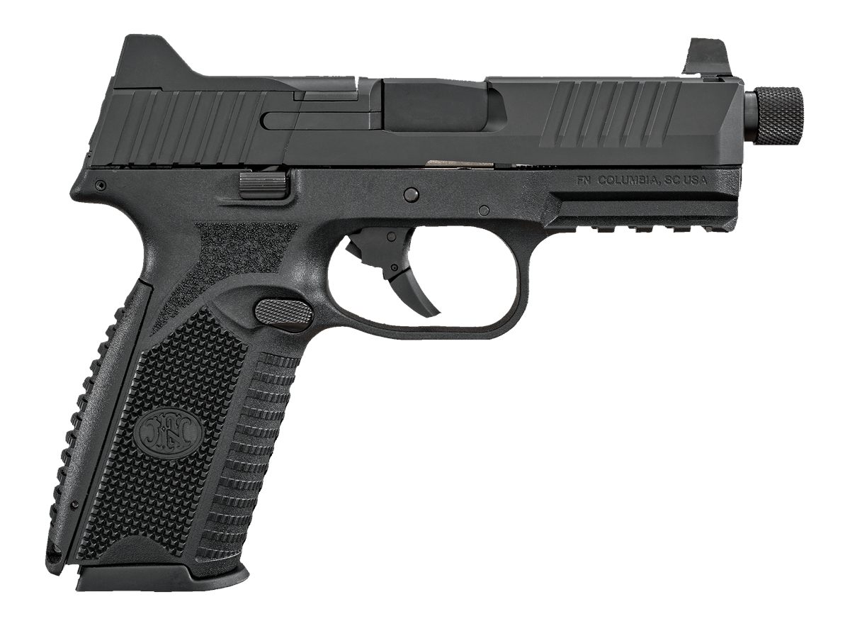 FN 66100375 509T 9mm Luger 17+1/24+1, 4.50in Black Steel Threaded Barrel, M
